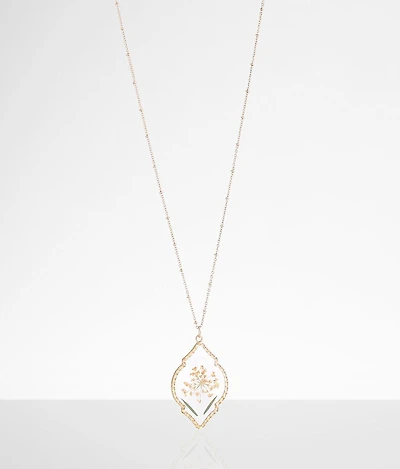 boutique by BKE Pressed Flower Necklace