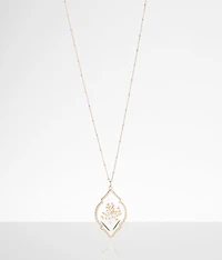 boutique by BKE Pressed Flower Necklace
