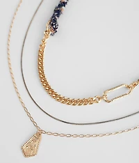 3 Pack Mixed Chain Necklace Set