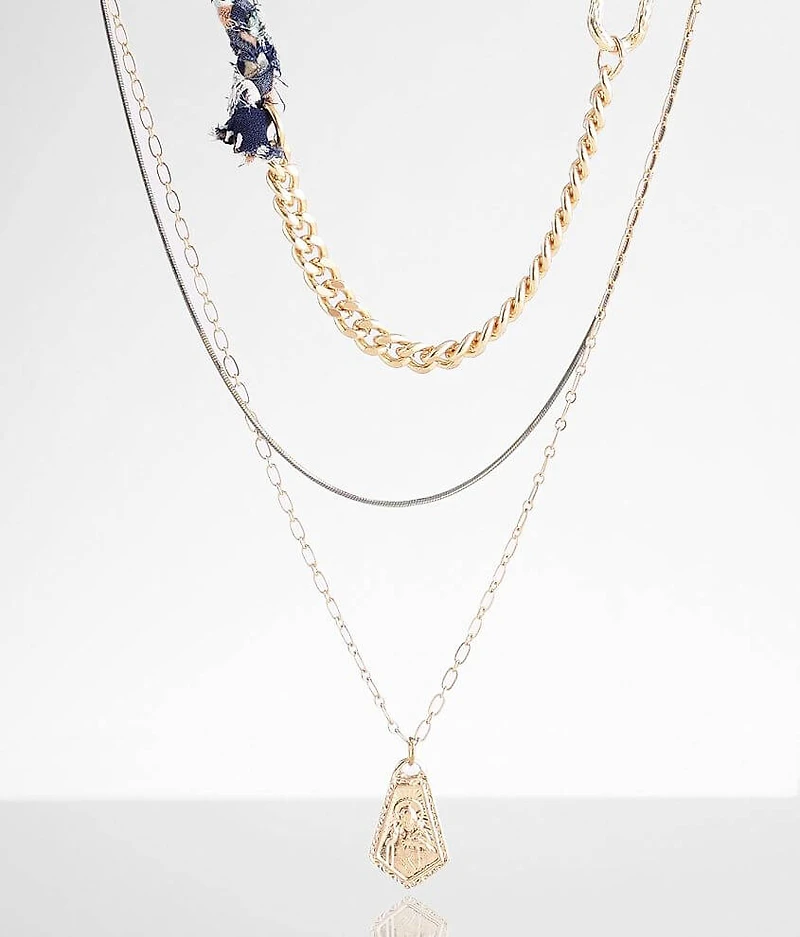 3 Pack Mixed Chain Necklace Set
