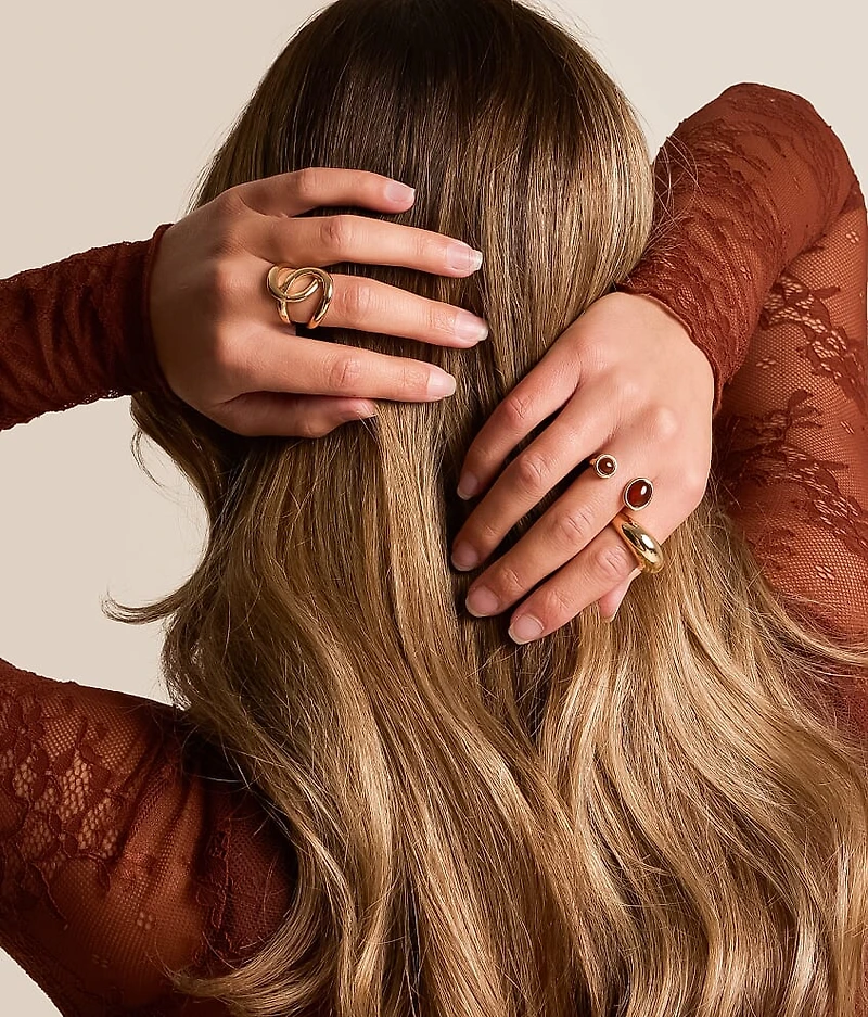 3 Pack Statement Ring Set