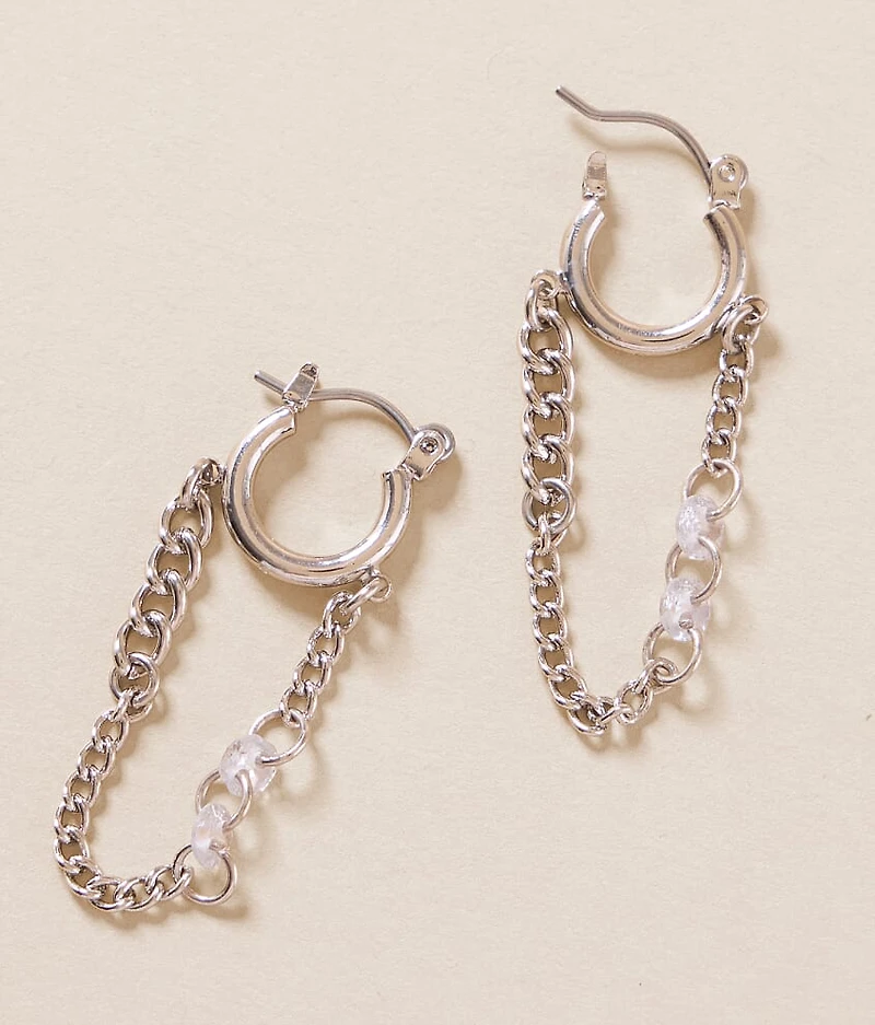 Glitz Chain Hoop Earring