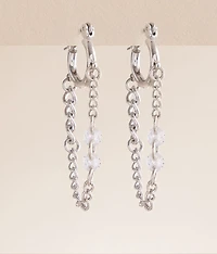 Glitz Chain Hoop Earring