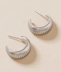 Textured Hoop Earring