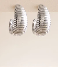 Textured Hoop Earring