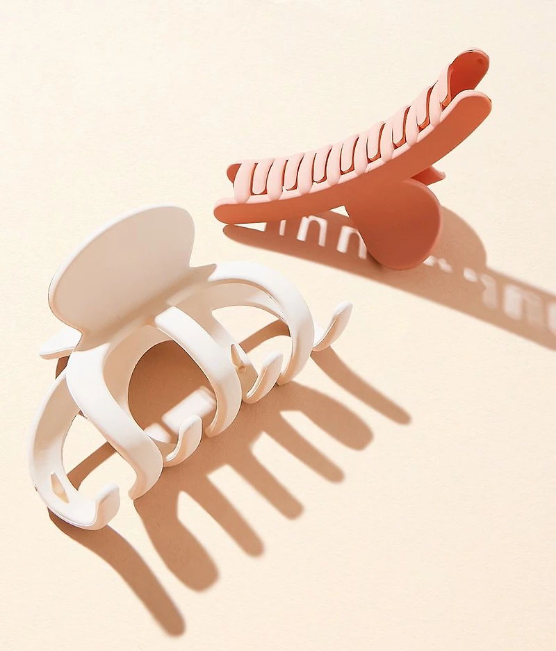 2 Pack Matte Hair Claw Clips