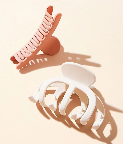 2 Pack Matte Hair Claw Clips