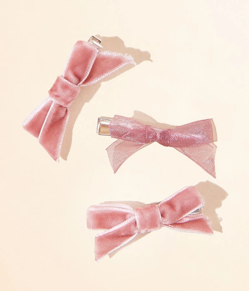 6 Pack Bow Hair Clips
