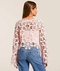 Floral Crochet Sweater