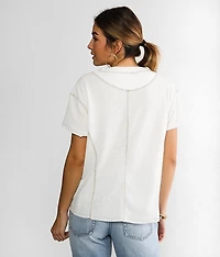 Brushed Waffle Knit Henley