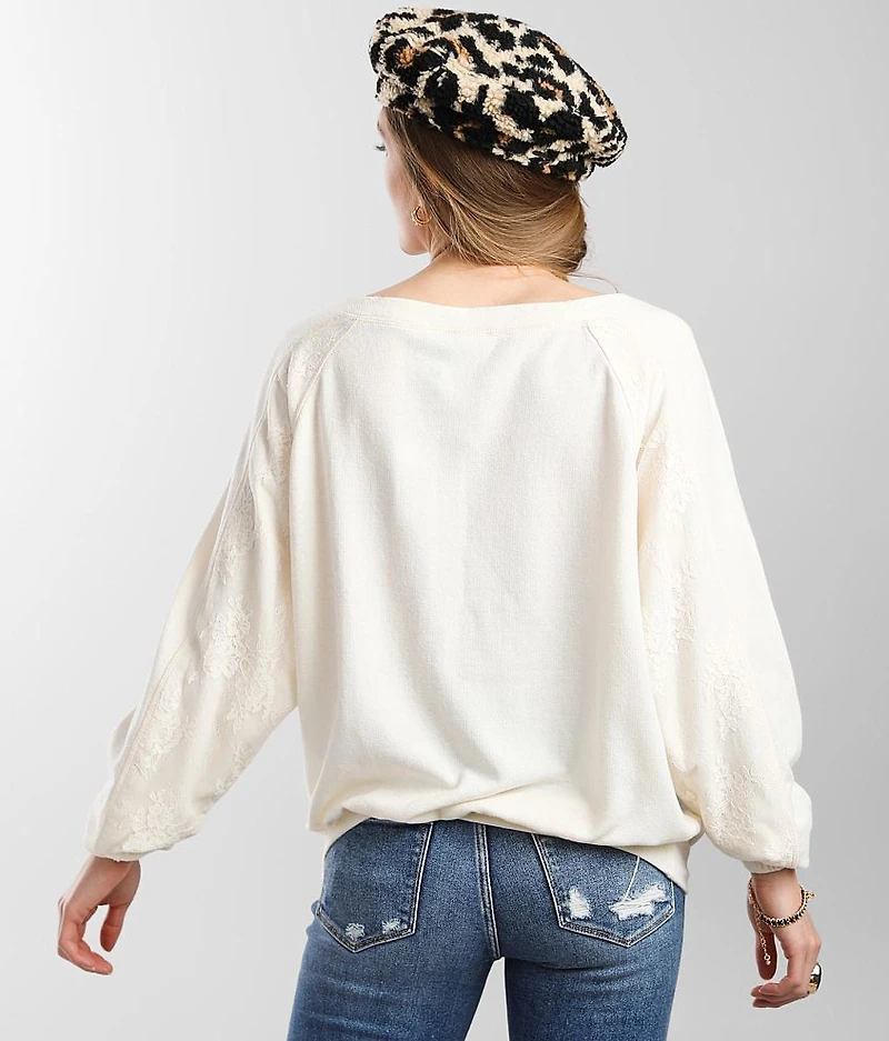 Lace Applique Pullover