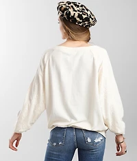 Lace Applique Pullover