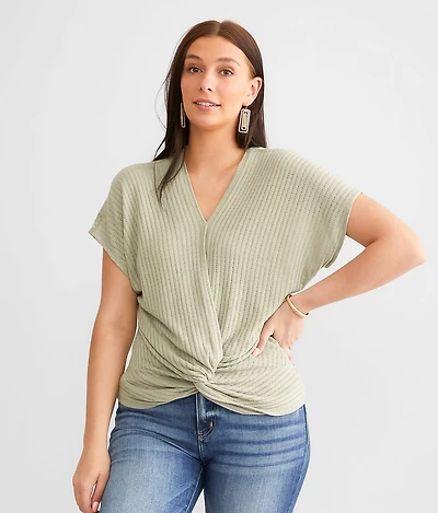 Surplice Twist Front Top