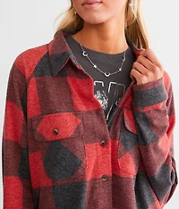 Brushed Buffalo Plaid Knit Shirt