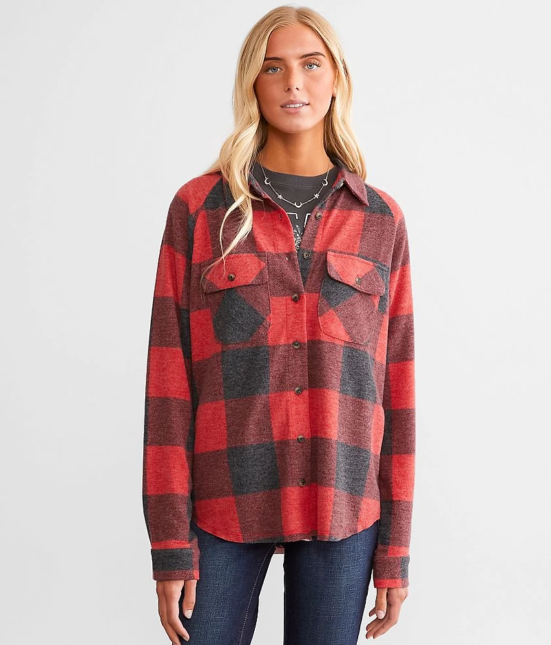 Brushed Buffalo Plaid Knit Shirt