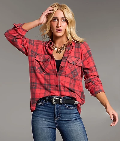 Eased Plaid Shirt