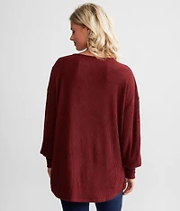 Brushed Knit Crochet Top