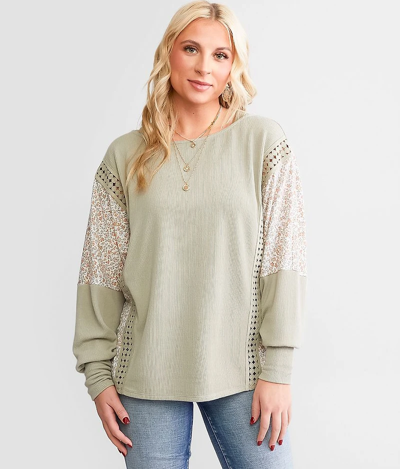 Pieced Floral Top