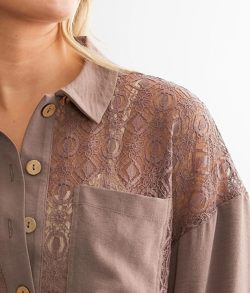 Pieced Lace Shirt