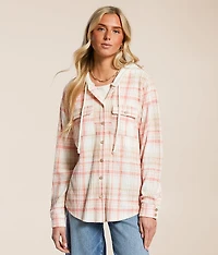 Hooded Plaid Shirt