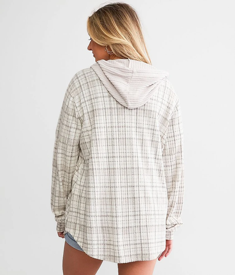 Hooded Plaid Shirt