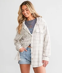 Hooded Plaid Shirt