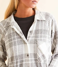 Knit Plaid Shirt