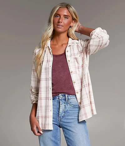 BKE Eased Plaid Shirt