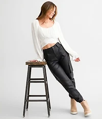 Pleated Wrap Top