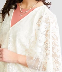 Floral Lace Surplice Top
