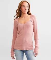 Sweetheart Ribbed Henley