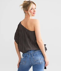 One Shoulder Pleated Top