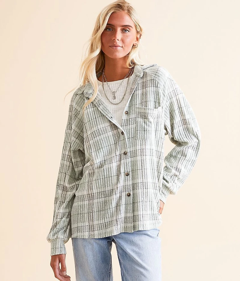 Plaid Brushed Knit Shirt