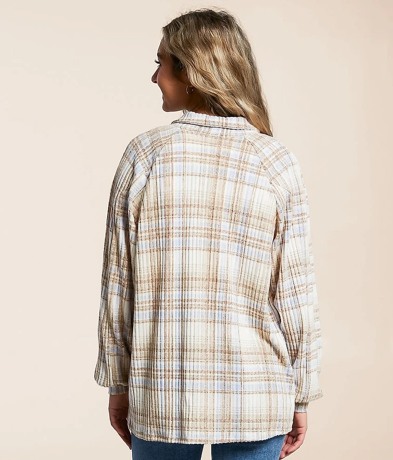 Plaid Knit Shirt