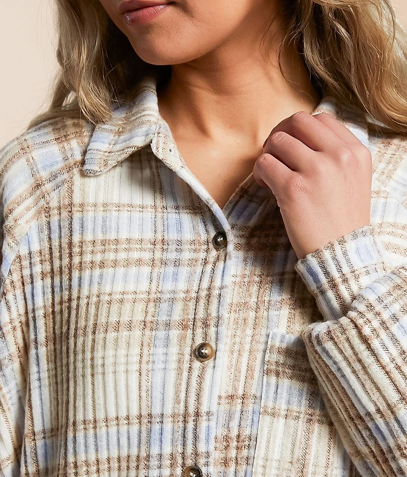 Plaid Knit Shirt