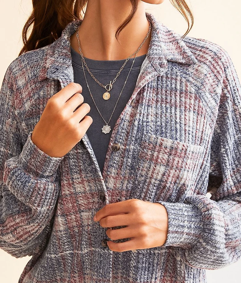 Plaid Knit Shirt