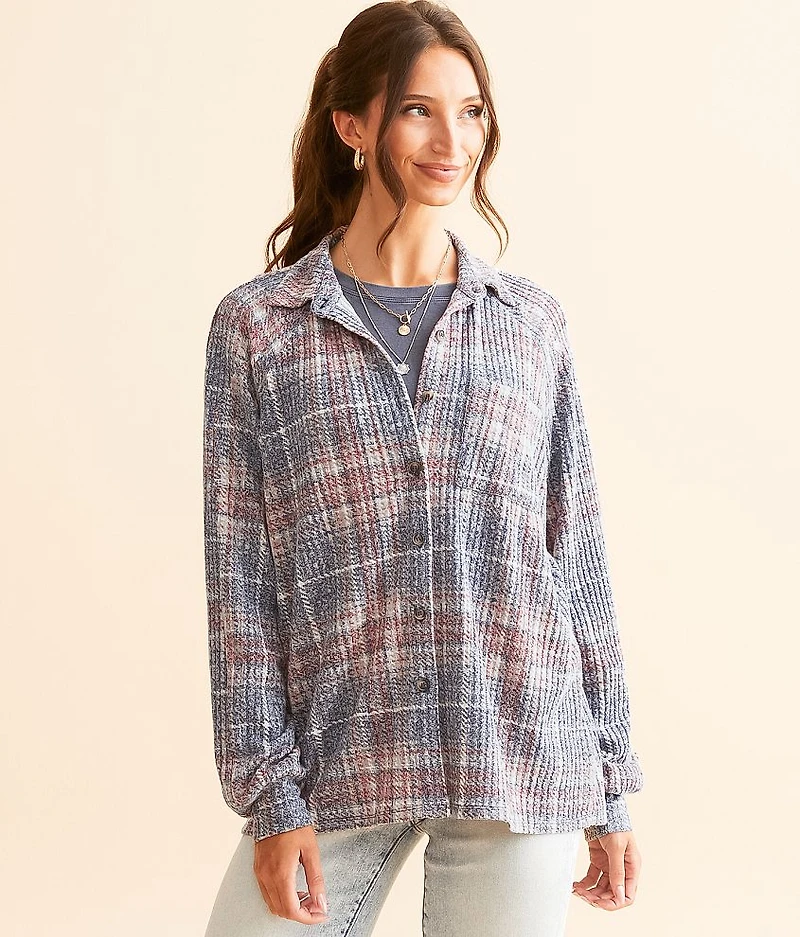 Plaid Knit Shirt