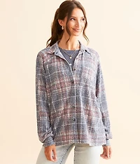 Plaid Knit Shirt