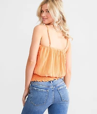Pleated Bubble Tank Top