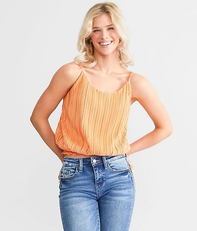 Pleated Bubble Tank Top