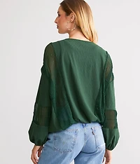 Pieced Gauze Top