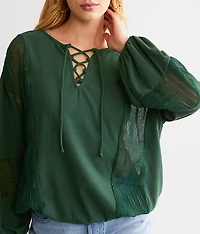 Pieced Gauze Top
