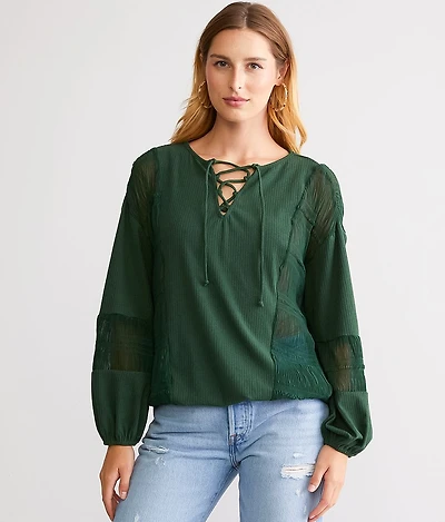 Pieced Gauze Top