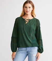 Pieced Gauze Top