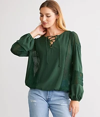Pieced Gauze Top