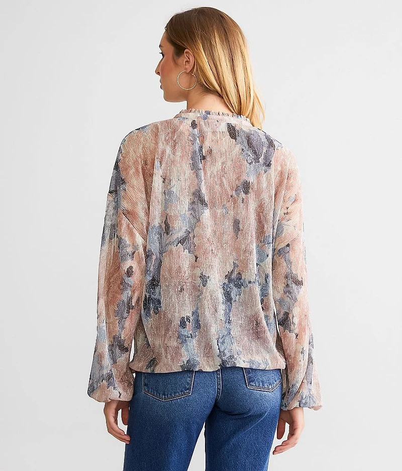 Metallic Mesh Top