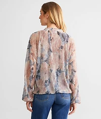 Metallic Mesh Top