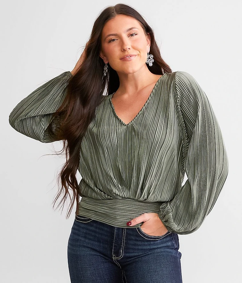Pleated Dolman Top