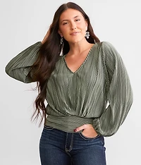 Pleated Dolman Top
