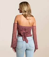 Off The Shoulder Lace Hanky Top